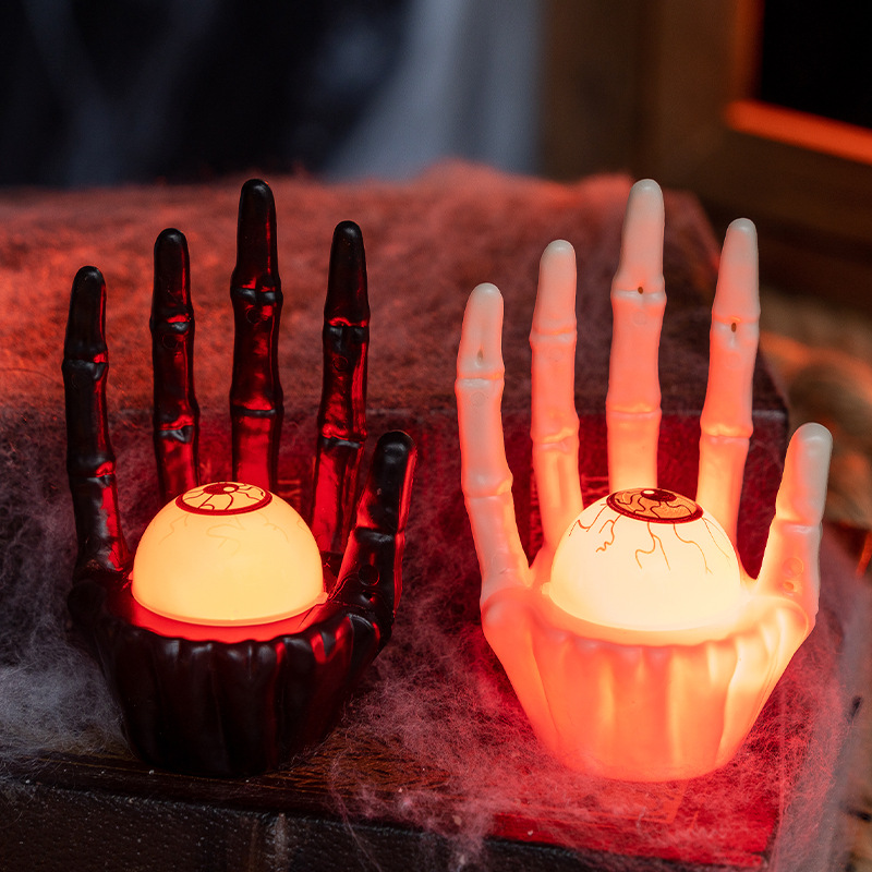 Lighting Decor For House - 1-10 ชิ้นฮาโลวีนปาร์ตี้ตกแต่งตาราง Prop ฟักทองแสงมือผีสําหรับการตั้งค่าฉากบ้านผีสิงและบรรยากาศวันหยุด