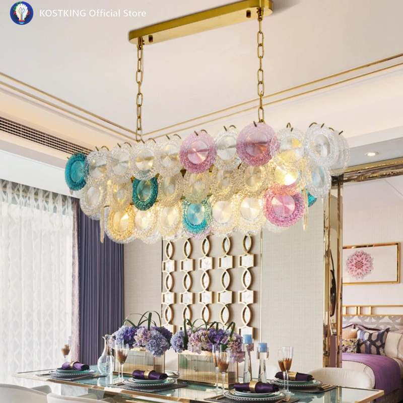 Decor Lighting The Parade - โคมไฟระย้าหรูหราทันสมัย โคมแก้ว ไฟ LED สำหรับห้องนอน ห้องนั่งเล่น