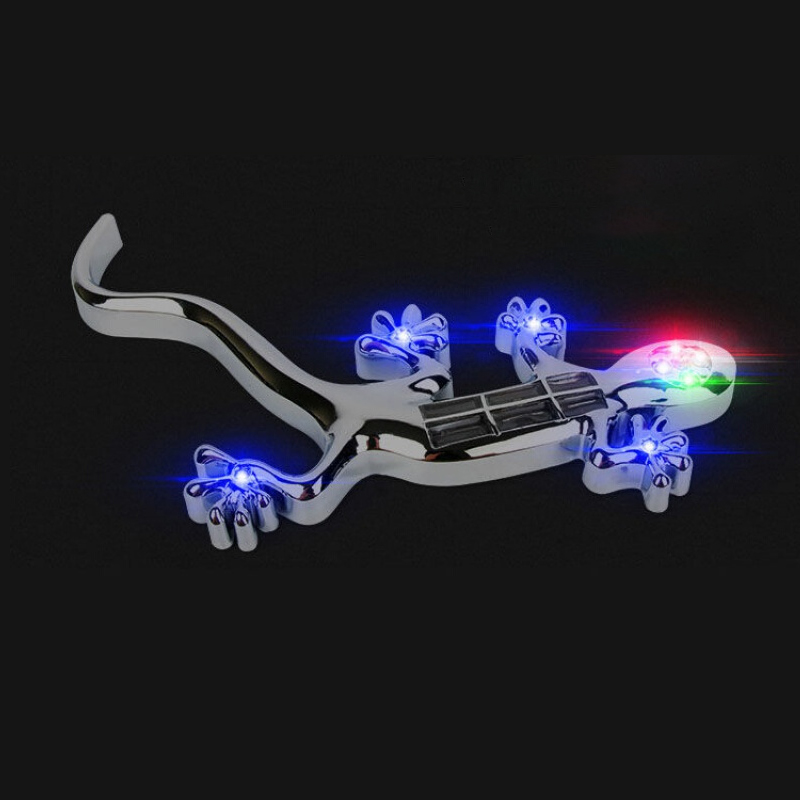Gecko Lighting & Decor - Led รถตุ๊กแกพลังงานแสงอาทิตย์ไฟเตือนสัญญาณ ABS ติดตั้งสติกเกอร์การสั่นสะเทือนเหนี่ยวนํา High Bright