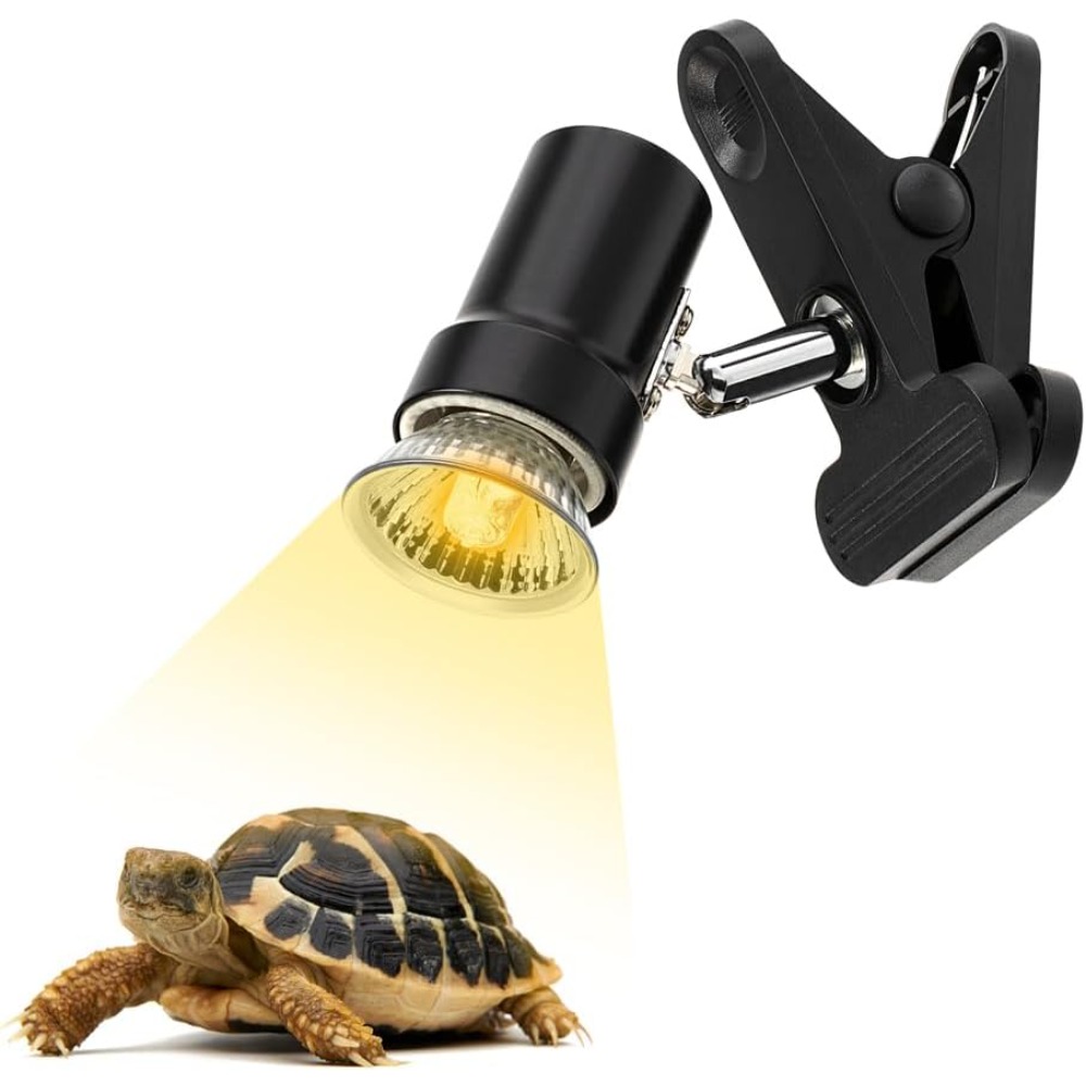 Gecko Lighting & Decor - โคมไฟให้ความร้อนสำหรับสัตว์เลื้อยคลาน ขั้ว E27 แบบหนีบ สำหรับเต่า จิ้งจก