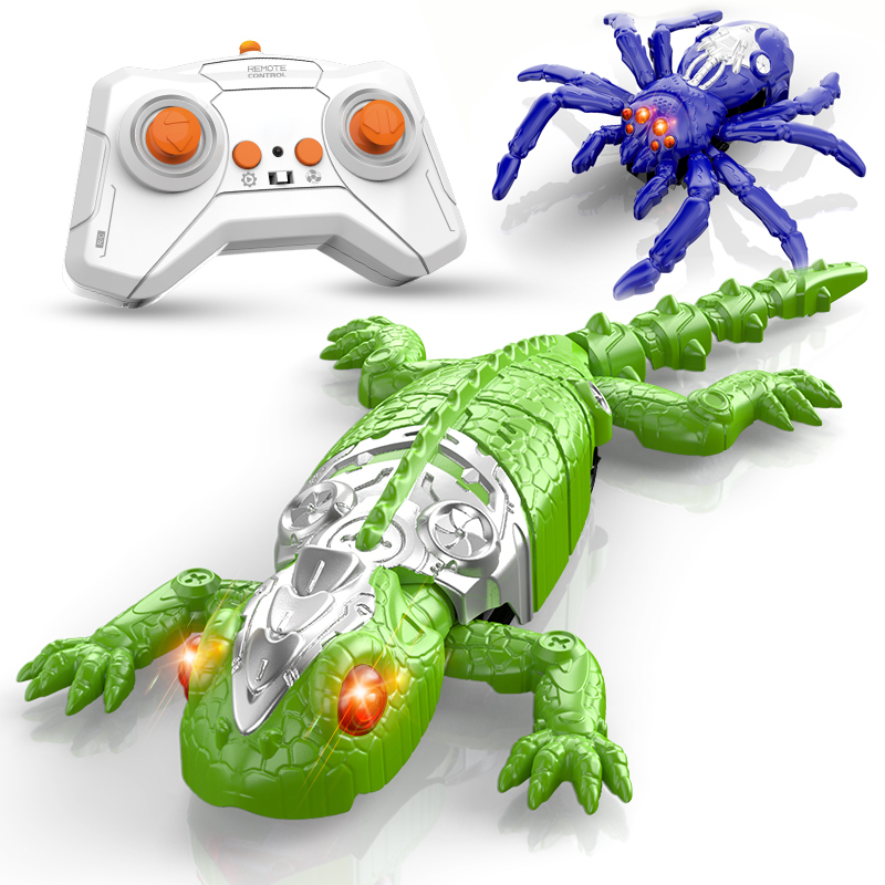 Gecko Lighting & Decor - ของเล่นสัตว์บังคับวิทยุ ตุ๊กแก/แมงมุมปีนผนัง หมุนได้ 360 องศา ไฟ