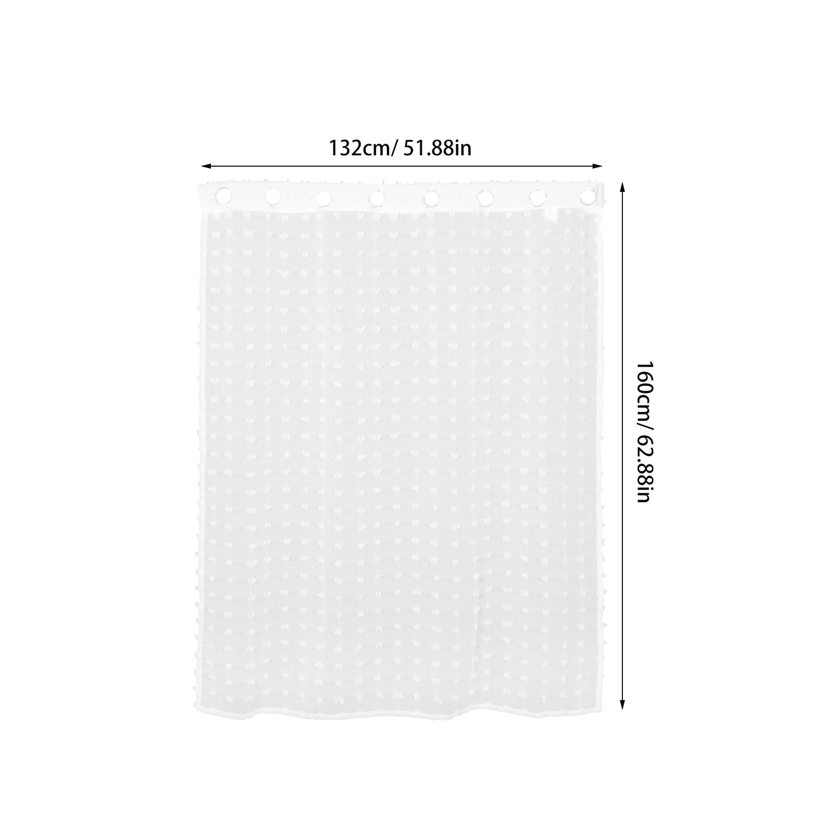 ผ้าม่านโปร่งแสงสีขาวลายจุด ผ้า - Kitchen Decor Lighting บทวิจารณ์และราคา