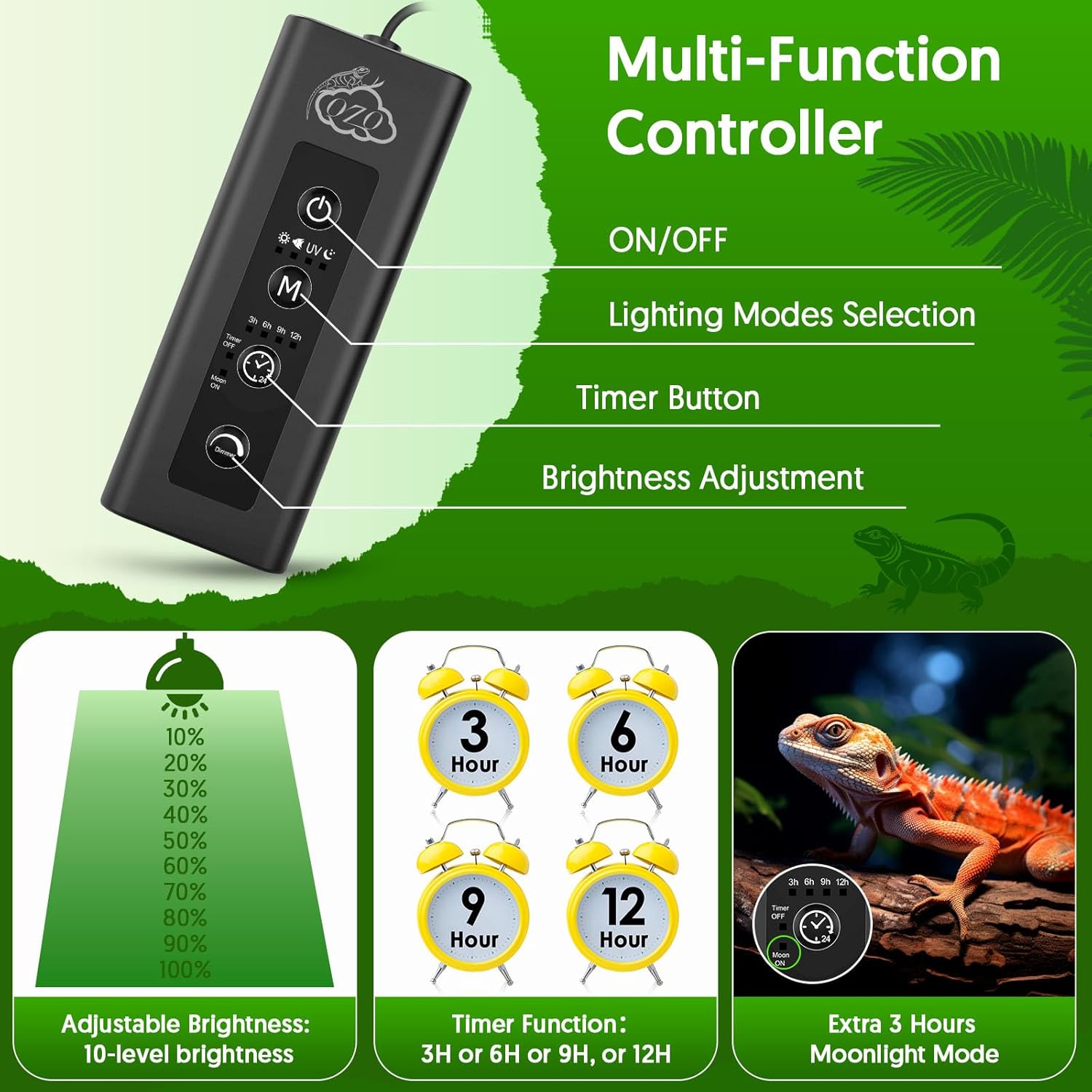 หลอดไฟ LED UVA UVB 24W สำหรับส - Gecko Lighting & Decor บทวิจารณ์และราคา