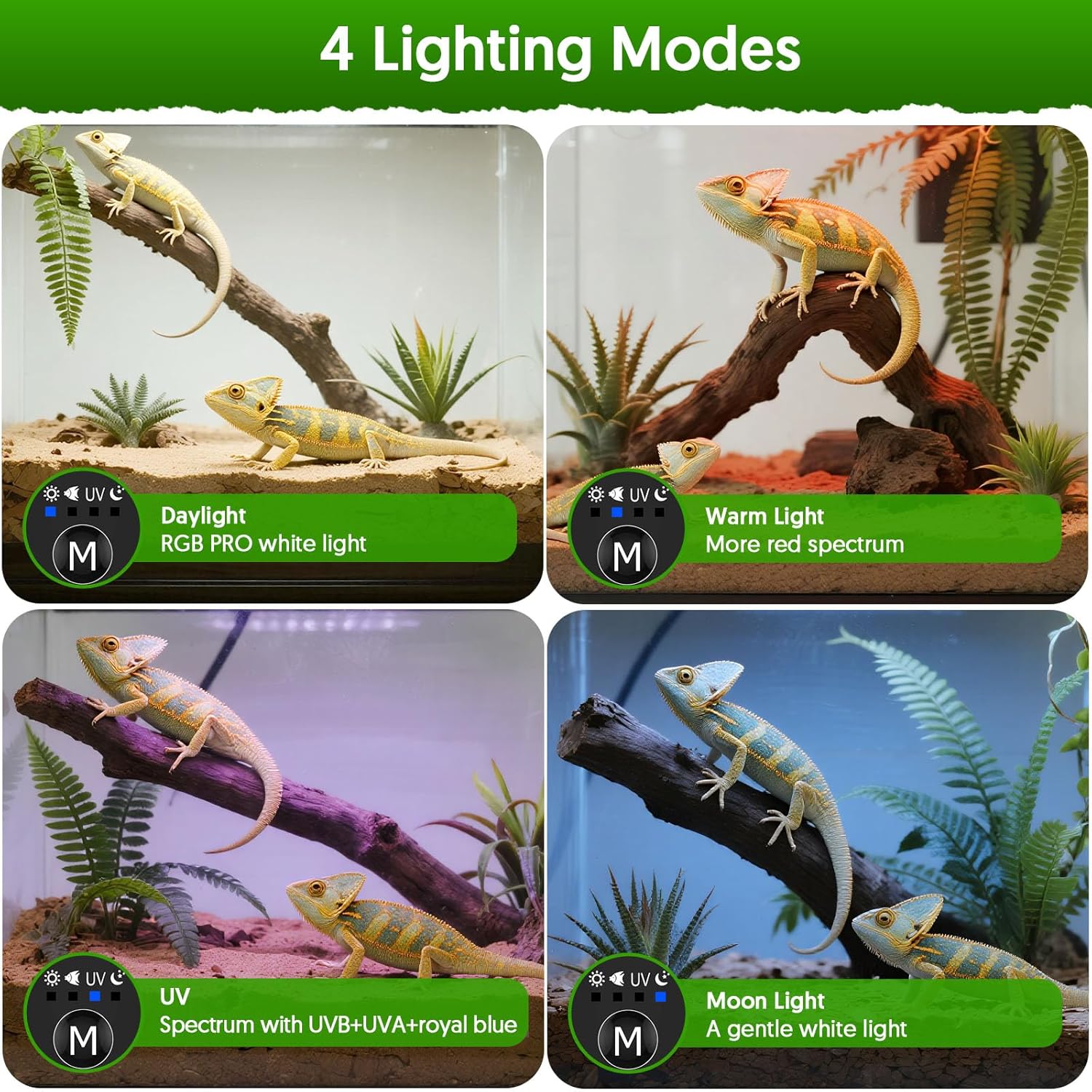 หลอดไฟ LED UVA UVB 24W สำหรับส - Gecko Lighting & Decor บทวิจารณ์และราคา