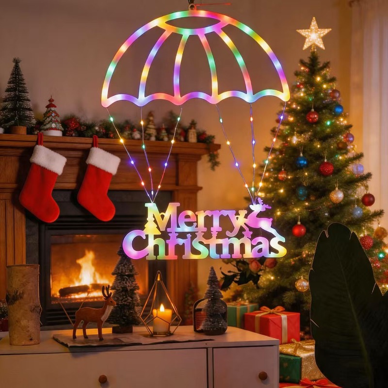 ไฟประดับ LED รูปซานต้าพร้อมร่ม - Pendant Lighting Christmas Decor บทวิจารณ์และราคา