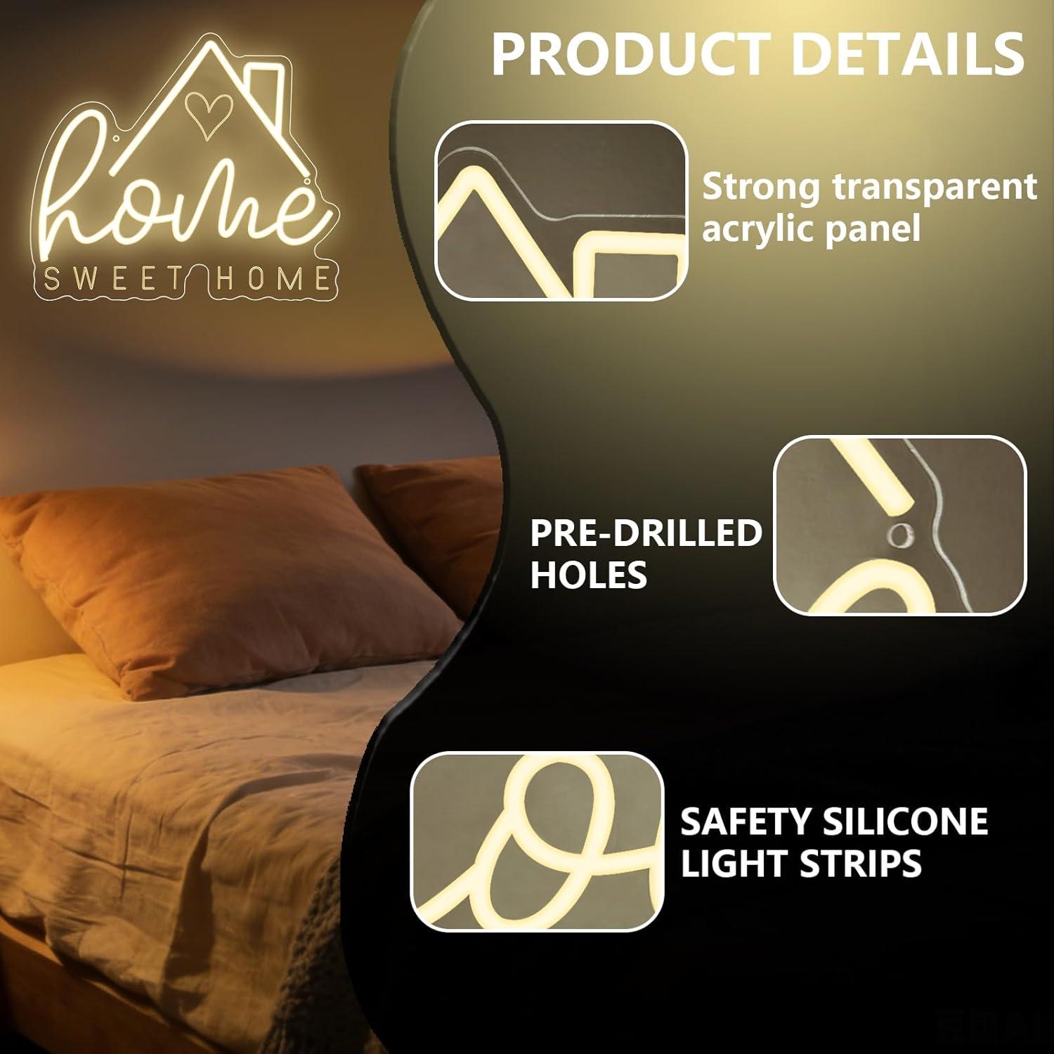 ป้ายไฟนีออน Sweet Home ไฟ LED  - Lighting Decor For House บทวิจารณ์และราคา