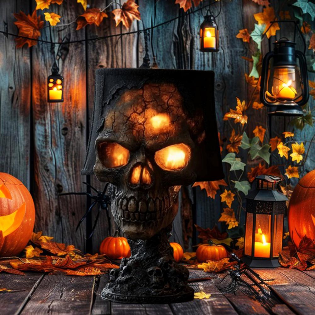 โคมไฟหัวกะโหลกหินลาวาสำหรับฮาโ - Unique Lighting Decor บทวิจารณ์และราคา