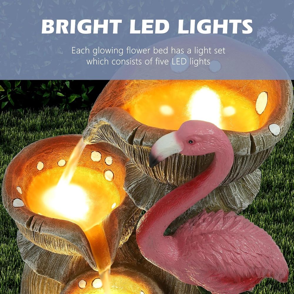 น้ำตกในสวน 5 ชั้น พร้อมไฟ LED  - Lighting Decor For House บทวิจารณ์และราคา