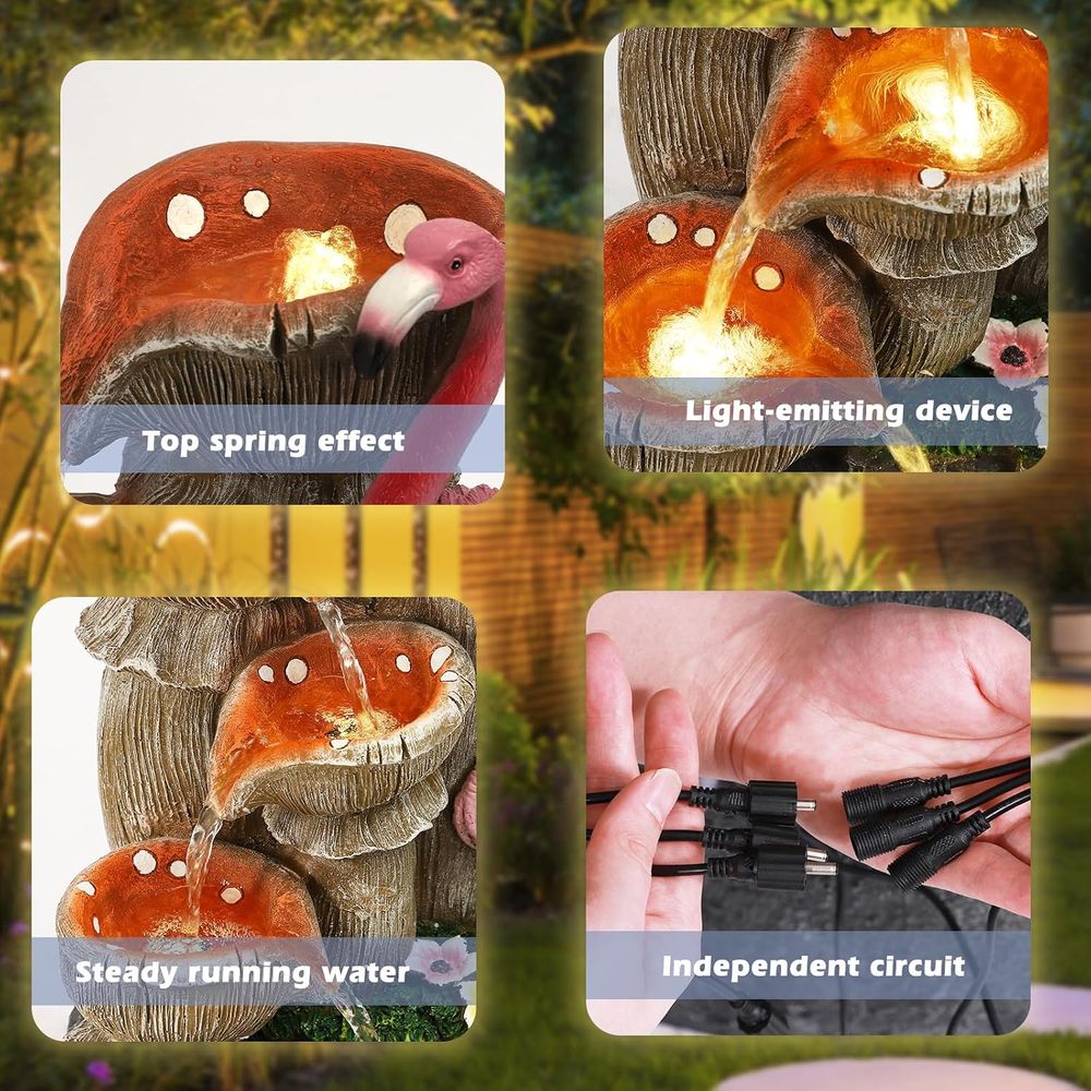 น้ำตกในสวน 5 ชั้น พร้อมไฟ LED  - Lighting Decor For House บทวิจารณ์และราคา