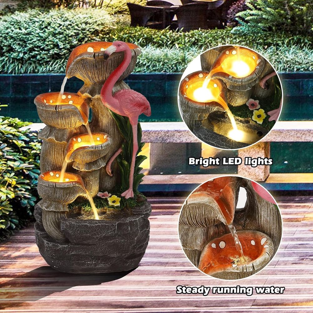 น้ำตกในสวน 5 ชั้น พร้อมไฟ LED  - Lighting Decor For House บทวิจารณ์และราคา