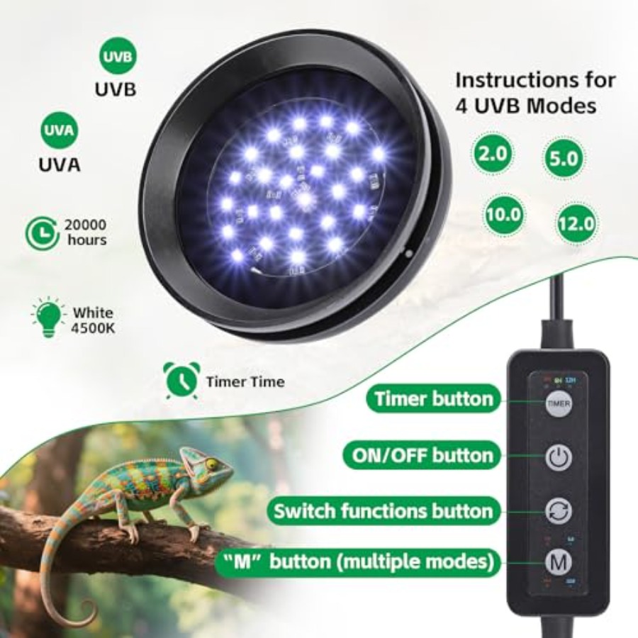หลอดไฟ UVB สำหรับสัตว์เลื้อยคล - Gecko Lighting & Decor บทวิจารณ์และราคา