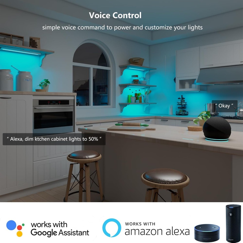 ไฟใต้ตู้ RGB DC12V พร้อมตัวควบ - Kitchen Decor Lighting บทวิจารณ์และราคา