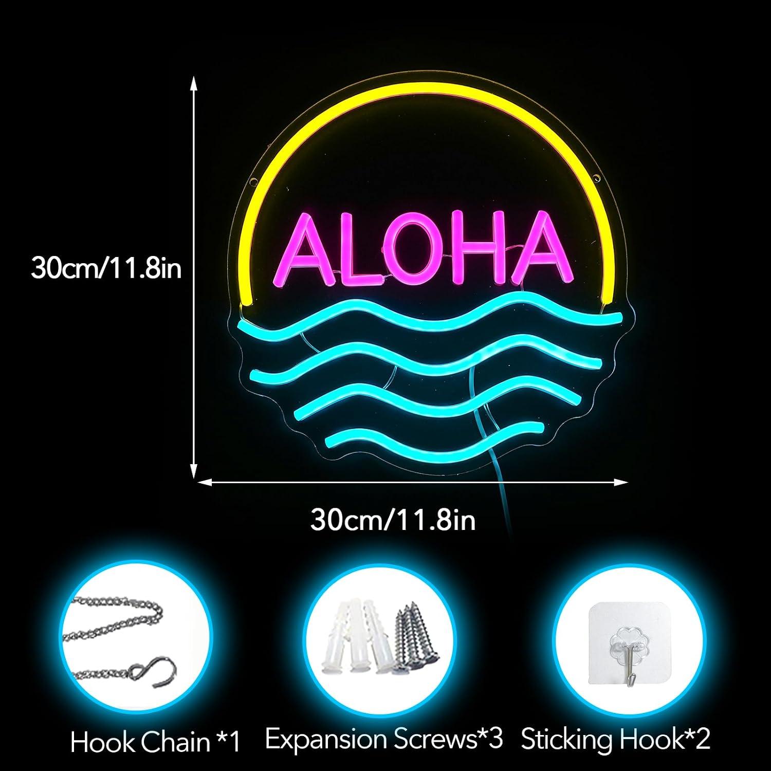 ป้ายไฟนีออน Aloha Sunset Wave  - Lighting Decor Rentals บทวิจารณ์และราคา