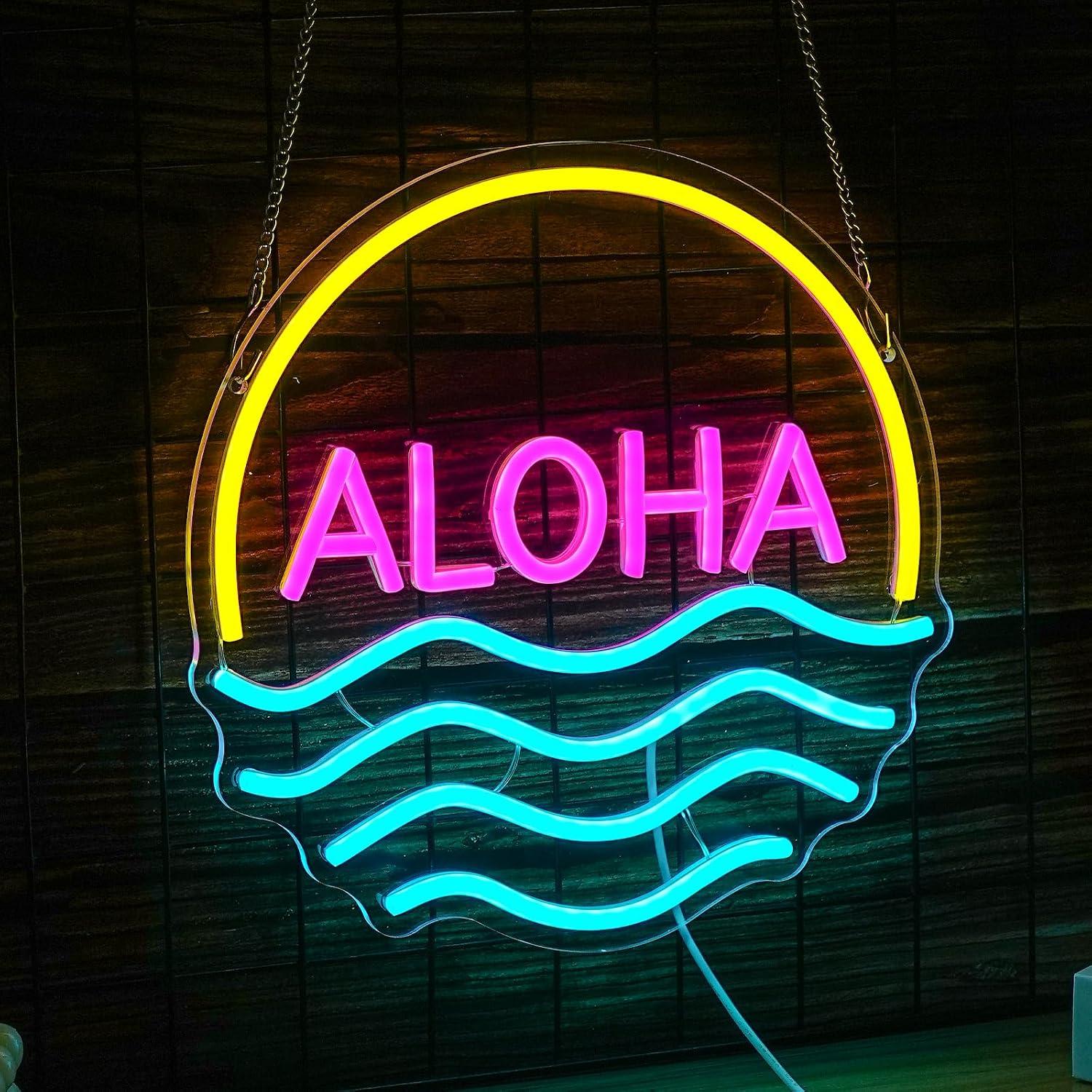 ป้ายไฟนีออน Aloha Sunset Wave  - Lighting Decor Rentals บทวิจารณ์และราคา