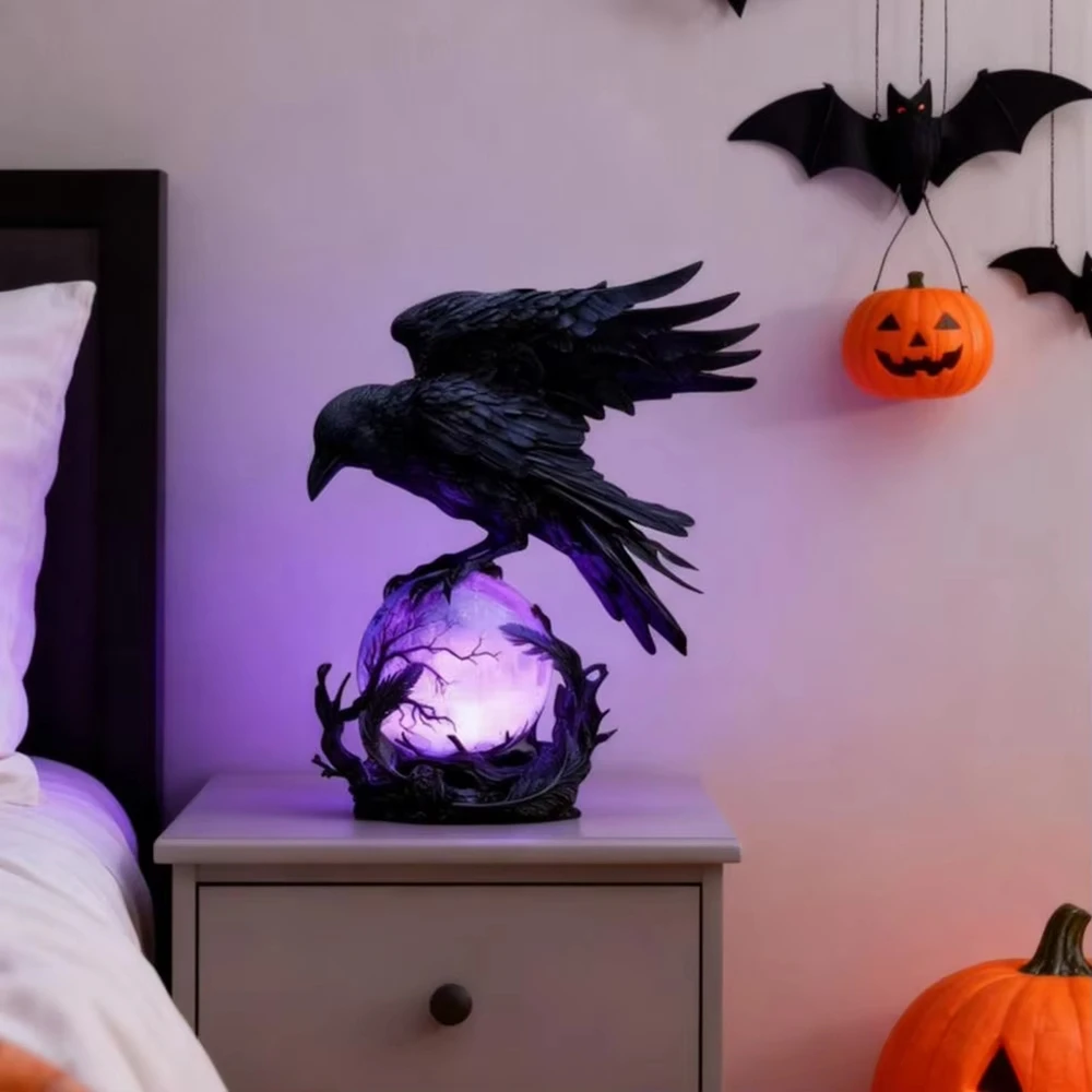 โคมไฟ LED รูปอีกาแบบกอธิค งานป - Unique Lighting Decor บทวิจารณ์และราคา