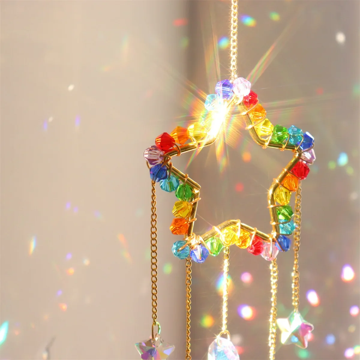จี้แก้วรูปพระจันทร์ ดาว หัวใจ  - Pendant Lighting Christmas Decor บทวิจารณ์และราคา
