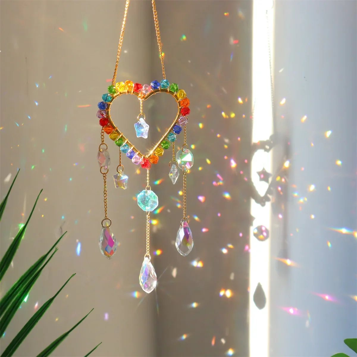 จี้แก้วรูปพระจันทร์ ดาว หัวใจ  - Pendant Lighting Christmas Decor บทวิจารณ์และราคา