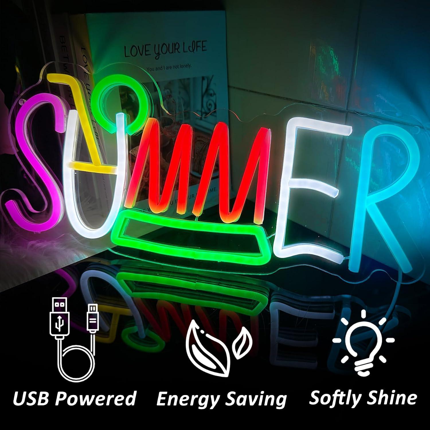 ป้ายไฟนีออนฤดูร้อน ไฟ LED ใช้พ - Lighting Decor Rentals บทวิจารณ์และราคา