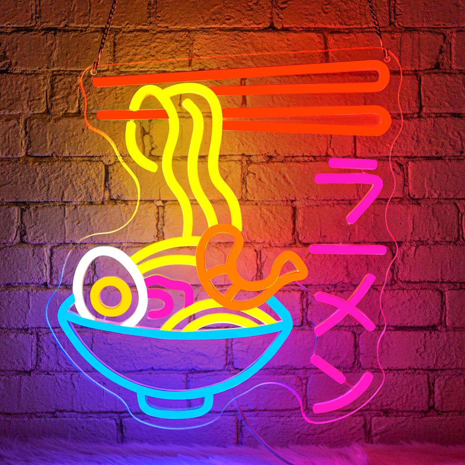 ป้ายไฟนีออนรูปราเมน ชามบะหมี่ญ - Kitchen Decor Lighting บทวิจารณ์และราคา