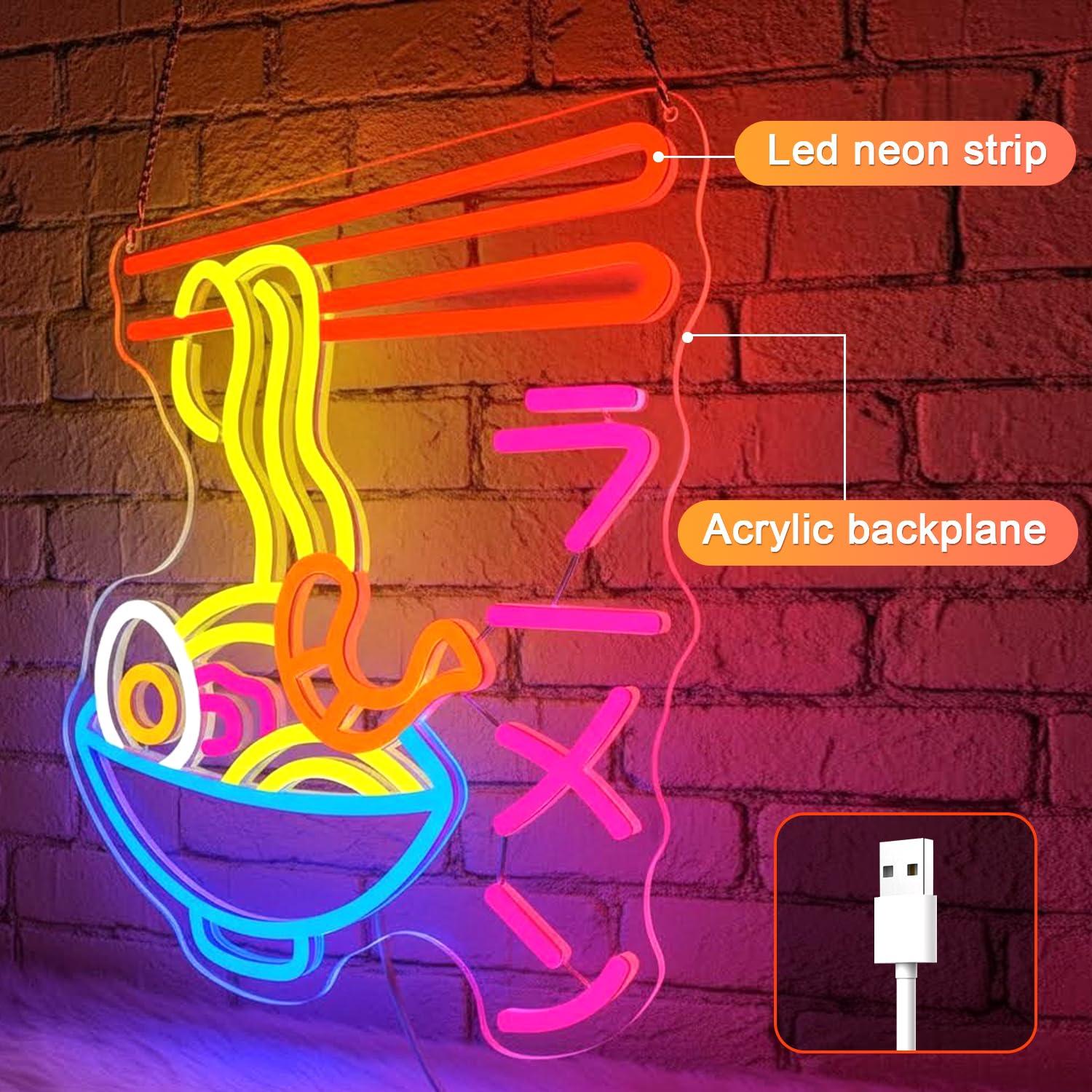 ป้ายไฟนีออนรูปราเมน ชามบะหมี่ญ - Kitchen Decor Lighting บทวิจารณ์และราคา