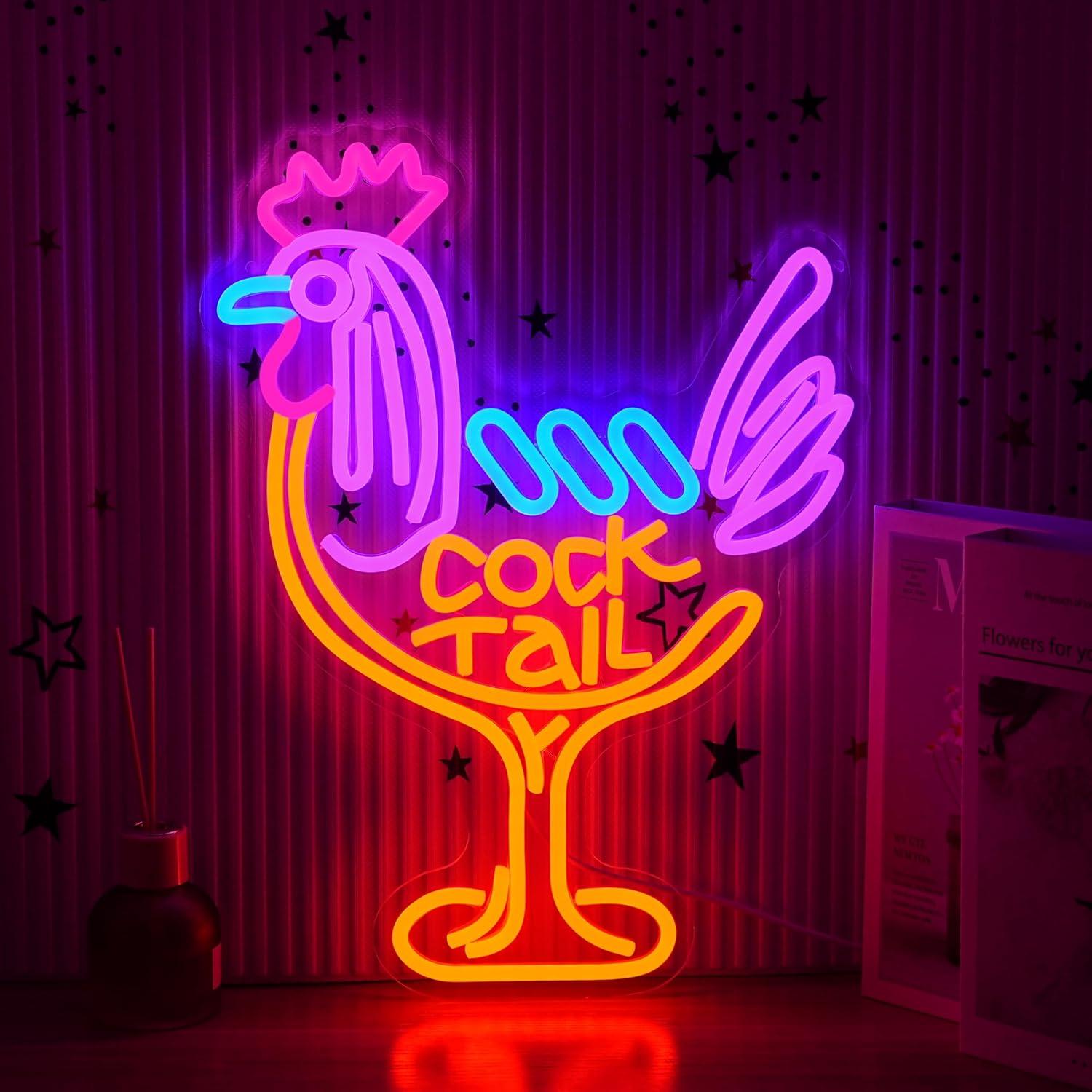 ป้ายไฟนีออนค็อกเทล ไฟ LED ปรับ - Kitchen Decor Lighting บทวิจารณ์และราคา