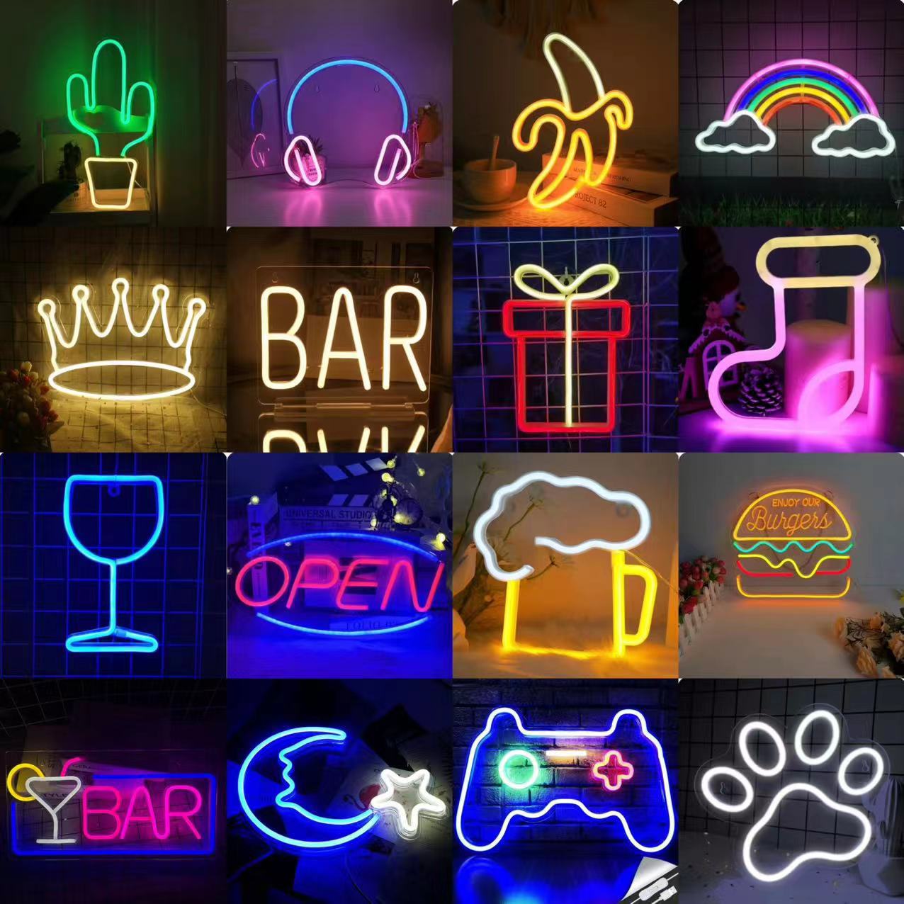 ป้ายไฟนีออน LED แบบกำหนดเอง พร - Pendant Lighting Christmas Decor บทวิจารณ์และราคา
